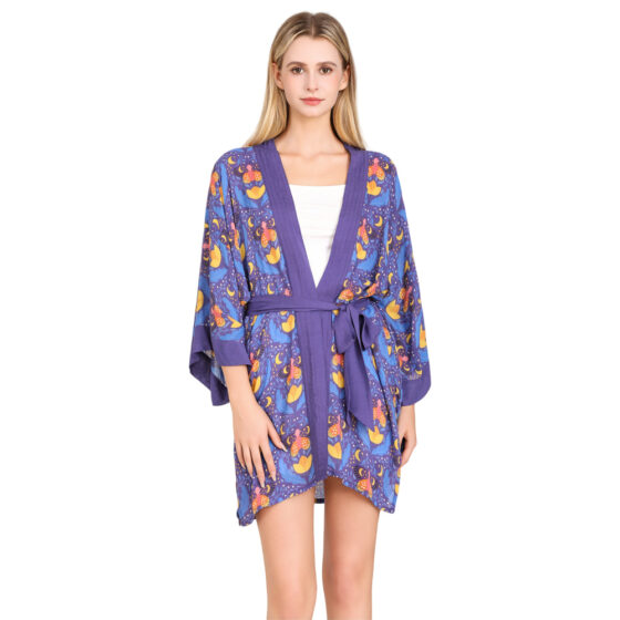 custom print kimono top