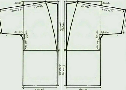 Template share for the custom kimono cardigan